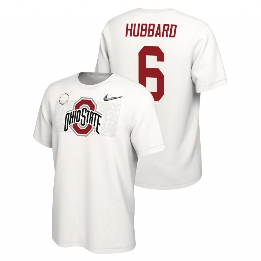 Ohio State Buckeyes Men's NCAA Sam Hubbard #6 White Nike Playoff College Football T-Shirt NRS3549NW